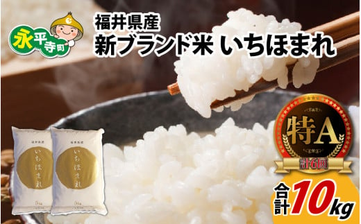 令和6年度産 福井県産新ブランド米 いちほまれ 10kg（5kg×2袋） [B-002027] 856242 - 福井県永平寺町