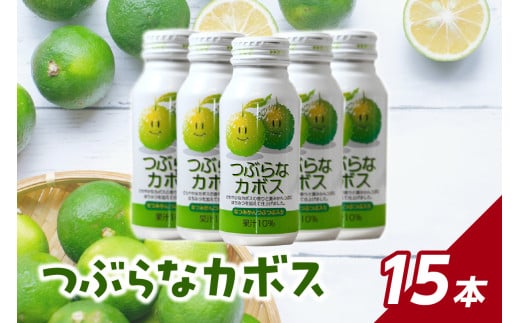 つぶらなカボス 15本 大分県 夏みかん つぶ入り さわやか 果肉 ご当地 ドリンク 人気 ジュース かぼす I02049 312690 - 大分県大分市