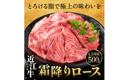 C-D21近江牛 ロース スライス 500g 佐乃屋精肉店 牛 牛肉 国産 和牛 ブランド牛 赤身 すき焼き しゃぶしゃぶ 炒め物 煮物 ギフト 贈り物 高級 人気 近江 東近江市 滋賀県 1544729 - 滋賀県東近江市