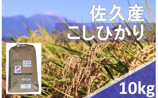 【令和6年産】長野県佐久平産　こしひかり・白米10kg　（北海道・沖縄・離島は配送不可）【米 コメ 白米 精米 お米 こめ おこめ 備蓄品 仕送り おすそ分け 備蓄米 コシヒカリ こしひかり 長野県 佐久市 】 1409782 - 長野県佐久市