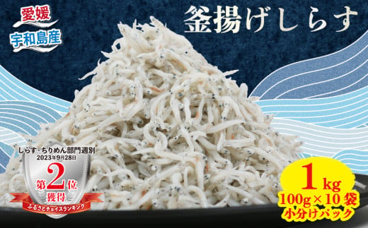 しらす 釜揚げしらす 100g × 10袋 計 1kg 時栄水産 釜揚げ 冷凍 小分け 魚 さかな sirasu ちりめん じゃこ 鰯 いわし しらす丼 海鮮丼 ご飯 おつまみ 加工品 ふりかけ 海の幸 魚介 産地直送 数量限定 国産 愛媛 愛媛県産 宇和島 D010-174001 1278561 - 愛媛県宇和島市