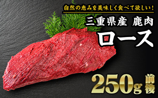 【 ジビエ 】鹿肉 ロース 250g｜サステナブル SDGs 新鮮 低カロリー ヘルシー 熟成 ステーキ 焼肉 シカ 小分け ジビエ食材 YZ-4 1545387 - 三重県尾鷲市