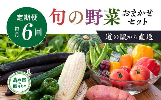 【毎月6回定期便】道の駅「虹の森公園まつの」産直市 新鮮野菜セット6種類以上 ◇ 785923 - 愛媛県松野町