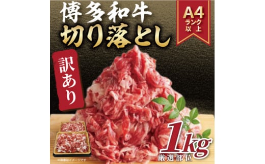 訳あり!＜A4～A5＞博多和牛切り落とし　1kg(500g×2p)(大牟田市)【1560561】 1544824 - 福岡県大牟田市