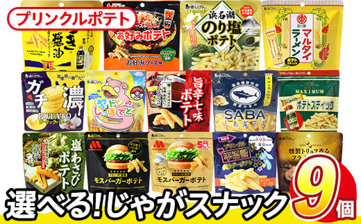 ＜訳あり 14種から1種選べる！＞ 訳アリ じゃがスナック プリンクルポテト (9袋×50g) 簡易梱包 お菓子 おかし スナック おつまみ オニオン チーズ プリンクル 魔法の粉 韓国 送料無料 常温保存 【man218-N】【味源】 1588022 - 香川県まんのう町