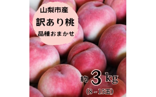 ＜2025年先行受付＞訳あり!桃 3kg前後 ご家庭 加工用に!_桃 山梨 もも 訳あり モモ フルーツ 果物 くだもの 山梨県 山梨市 山梨 ふるさと 人気 送料無料【1419386】