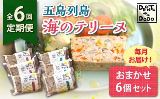 【全6回定期便】【その時の旬をテリーヌで】五島列島 海のテリーヌ おまかせ6個セット【DRONTE=DODO】 [RBY005]