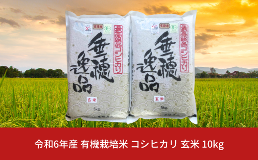 有機栽培米 コシヒカリ 玄米 10kg 新潟県産 三条市産 こしひかり 米 令和6年産 [佐藤農産有機センター]【020S020】 937197 - 新潟県三条市