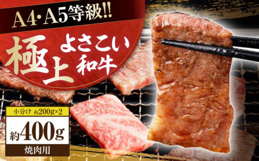 高知県産 よさこい和牛 焼肉用 約200g×2 総計約400g 牛肉 国産 焼き肉 BBQ A4 A5 【(有)山重食肉】 [ATAP062] 878520 - 高知県高知市