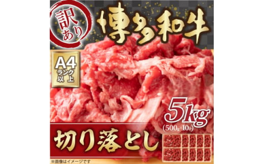 訳あり!＜A4～A5＞博多和牛切り落とし　5kg(500g×10p)(大牟田市)【1560980】 1544839 - 福岡県大牟田市