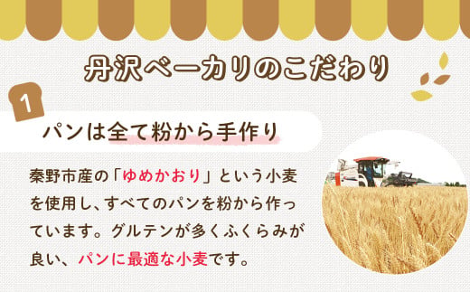 神奈川県秦野市のふるさと納税 こだわりパンの詰め合わせ【定期便：３か月】| パン ぱん ブレッド ベーカリ 丹沢 詰合せ こだわり ストック 冷凍 無添加 天然酵母 お取り寄せ 贅沢 朝食 国産 小麦 名水 おいしい 素材 地産地消 特別 詰め合わせ ゆめかおり 天然 素材 風味 豊か 焼きたて 名水仕込み 香り 自然派 上質 地元 手作り ランキング 1位 受賞 定期便 お届け 神奈川 秦野 | 018-16