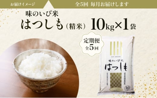 №5568-0182]定期便 全5回 岐阜県 揖斐郡産 令和6年 味のいび米 はつしも 10kg 1袋 お米 精米 白米 米 ごはん ご飯 ハツシモ  あっさり ブランド米 10キロ 大粒 幻の米 お取り寄せ 自家用 贈答用 贈り物 御礼 産地直送 送料無料 いび川農業協同組合【 揖斐川町 】｜ふるラボ