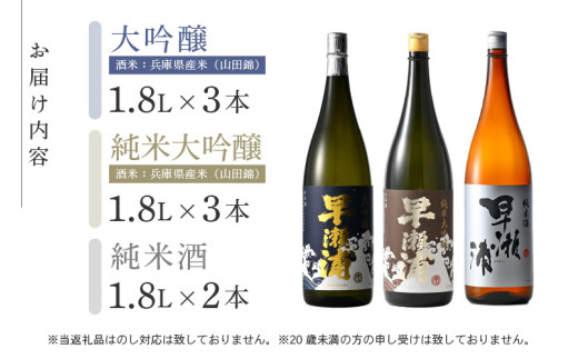 日本酒3本セット（喜久泉、〆張鶴、早瀬浦） 日本酒3本セット（喜久泉、〆張鶴、早瀬浦）