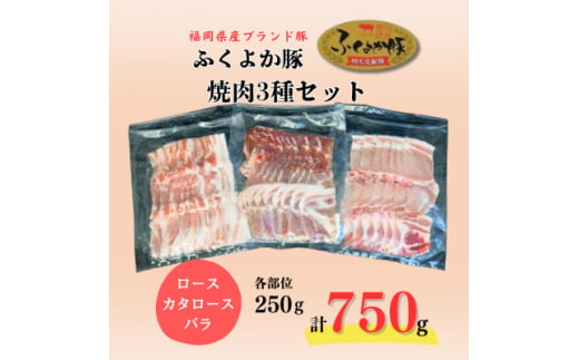 ふくよか豚焼肉3種セット750g(ロース・カタロース・バラ各250g)【1566244】 1547925 - 福岡県水巻町