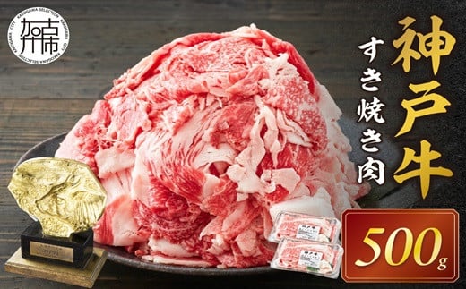 神戸牛 メガ盛りすき焼き肉 500g《 神戸牛 牛肉 すき焼き 焼肉 小分け 送料無料 》【2401A001012】