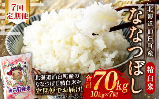 【7回定期便】浦臼産ななつぼし 精白米 10kg（5kg×2袋） | 米 お米 こめ コメ ブランド米 白米 精米 ごはん ななつぼし 定期 定期便 北海道産 浦臼産 北海道 浦臼町 1492369 - 北海道浦臼町