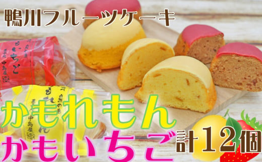 【鴨川フルーツケーキ】かもれもん・かもいちごセット 計12個 [0010-0314] 409556 - 千葉県鴨川市