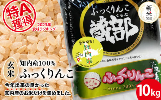 【新米発送】知内産 ふっくりんこ 玄米 10kg 【JA新はこだて】 知内町 ふるさと納税 玄米 こめ 北海道産お米 北海道米 美味しいお米 北海道産米 ブランド米 1547560 - 北海道知内町