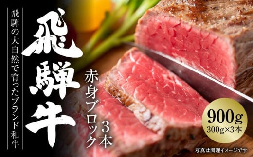 飛騨牛 赤身ブロック[塊] 900g（300g×3） 冷凍真空パック | 肉 お肉 ローストビーフ 煮込み 焼肉 焼き肉 やきにく BBQ 黒毛和牛 和牛 人気 おすすめ 牛肉 ギフト お取り寄せ【飛騨高山ミート MZ022】【飛騨牛 和牛ブランド 飛騨牛 黒毛和牛 飛騨牛 岐阜 高山市 飛騨牛】 [MZ022] 1213675 - 岐阜県高山市