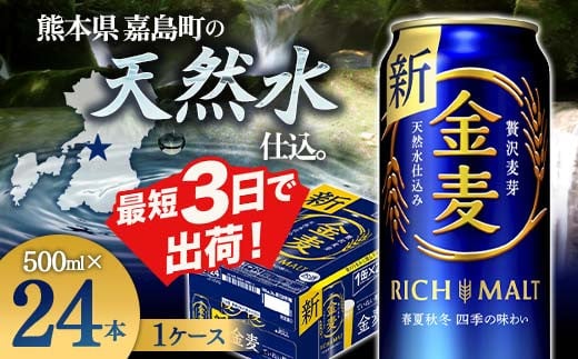 FKK19-786  サントリー 金麦 500ml×１ケース(24本)　 熊本県 嘉島町 ビール  321089 - 熊本県嘉島町