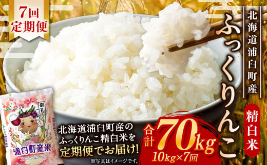 【7回定期便】浦臼産ふっくりんこ 精白米 10kg（5kg×2袋） | 米 お米 こめ コメ ブランド米 白米 精米 ごはん ふっくりんこ 定期 定期便 北海道産 浦臼産 北海道 浦臼町 1492398 - 北海道浦臼町