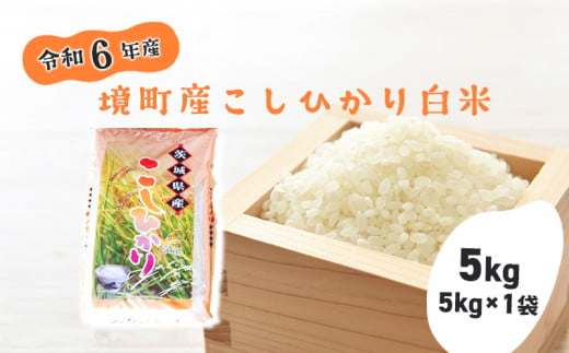 S268【令和6年産】境町こだわり白米「コシヒカリ」 5kg(5kg×1袋)