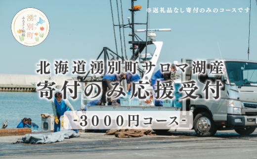[№5930-0426]北海道湧別町　寄附のみの応援受付　3,000円コース（返礼品なし　寄附のみ　3,000円）