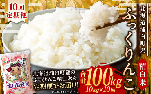 【10回定期便】浦臼産ふっくりんこ 精白米 10kg（5kg×2袋） | 米 お米 こめ コメ ブランド米 白米 精米 ごはん ふっくりんこ 定期 定期便 北海道産 浦臼産 北海道 浦臼町 1492400 - 北海道浦臼町