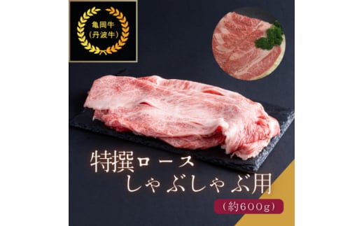 京都肉(亀岡牛・丹波牛)特選ロースしゃぶしゃぶ用約600g【1097657】 750317 - 大阪府豊能町