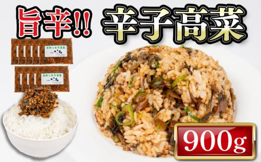 訳あり 辛子 高菜 900g 100g × 9袋 冷凍 旨辛 辛旨 チャーハン 炒飯 ラーメン ご飯のお供 ごはん  簡易包装 下関 山口 