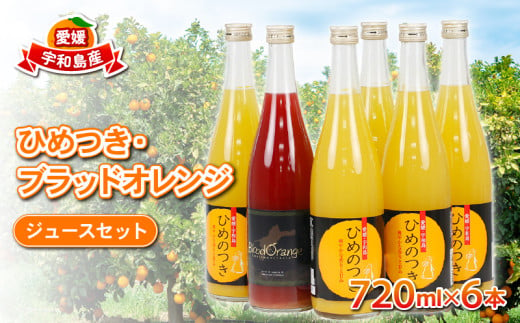 みかんジュース 果汁100% ストレート ジュース ひめのつき ブラッドオレンジ セット 720ml ×6本 えひめ南農業協同組合直販センター JA 飲料 柑橘 みかん 蜜柑 ストレートジュース 100％ 果物 フルーツ  産地直送 数量限定 国産 愛媛 宇和島 H020-009010 1266160 - 愛媛県宇和島市