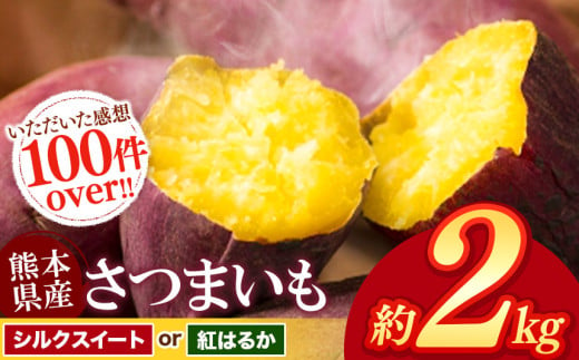 さつまいも 2kg 熊本県産 シルクスイート or 紅はるか | 高評価 多数 ランキング 入賞 甘藷 蜜いも 秋の味覚 品種お任せ 訳あり 家庭用 サイズ不均一 小さめ キズ スレ 家庭用 期間限定 熊本県産 高糖度 芋 | 用途 焼き芋 鍋 大学いも お菓子