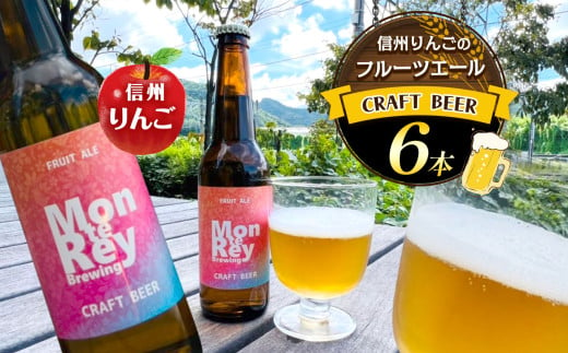 クラフトビール6本 信州りんごのフルーツエール | お酒 酒 おさけ クラフト ビール くらふと びーる りんご リンゴ 林檎 長野県 塩尻市