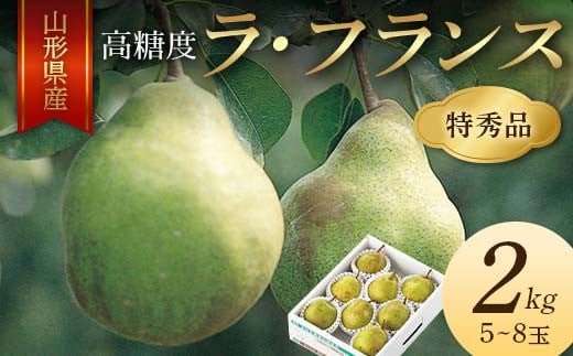 《2025年産 先行予約》山形県産 高糖度 ラ・フランス 2kg 5～8玉 特秀品 FSY-2134