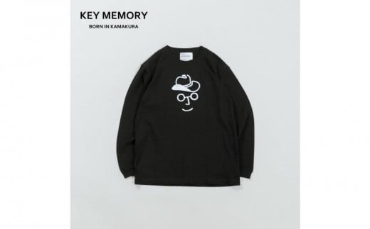 《0》【KEYMEMORY 鎌倉】カウボーイハットイラストロングTシャツ BLACK 1552865 - 神奈川県鎌倉市