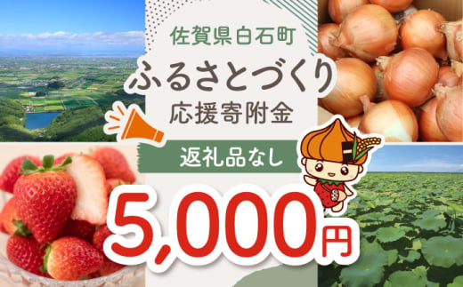 【返礼品なし】佐賀県白石町 ふるさとづくり応援寄附金（5,000円分） [IZY005]