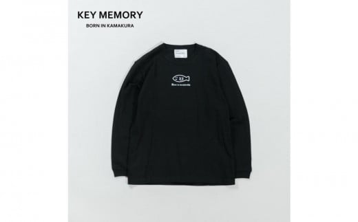 《0》【KEYMEMORY 鎌倉】フィッシュイラストロングTシャツ　BLACK 1552873 - 神奈川県鎌倉市