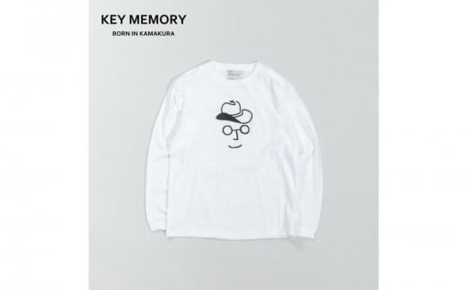 《1》【KEYMEMORY 鎌倉】カウボーイハットイラストロングTシャツ WHITE 1552843 - 神奈川県鎌倉市