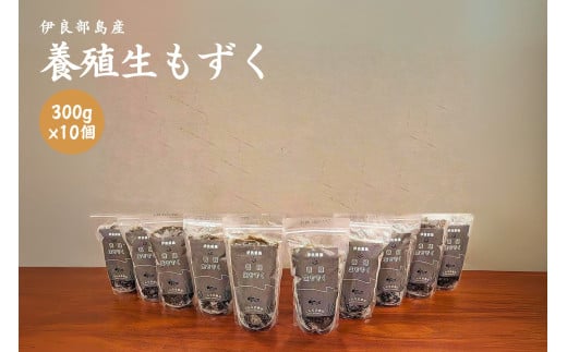 ≪いらぶ島産　養殖生もずく≫いらぶ島産もずく冷凍300ｇ×10個 沖縄 宮古島 ふるさと納税 おすすめ 人気 もずく モズク 海藻 ミネラル 海 食 1237119 - 沖縄県宮古島市