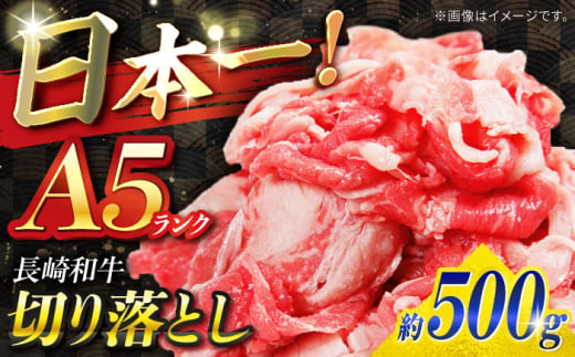 【A5ランク】長崎和牛 切り落とし 500g / 和牛 国産 牛肉 にく きりおとし 真空 / 南島原市 / ミカド観光センター [SEC003]