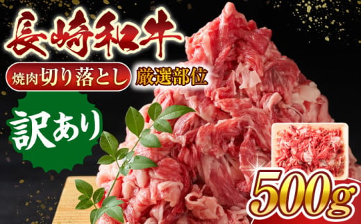 【訳あり】【A4～A5】長崎和牛焼肉切り落とし(肩ロース・バラ）　500g【株式会社 MEAT PLUS】 [QBS003] 1413850 - 長崎県佐々町