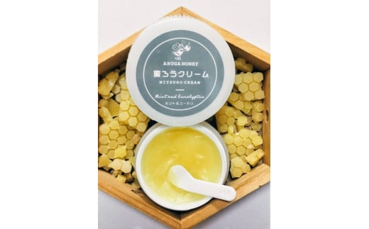 7-213 みつろうクリーム（ミント＆ユーカリの香り）25ml　スパチュラ付き！！ 551919 - 長野県辰野町