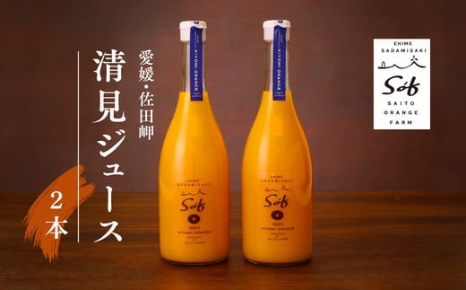 saito orange farm 清見720ml×2本セット　※離島への配送不可　※年内発送もしくは2025年5月以降順次発送予定 1086875 - 愛媛県伊方町