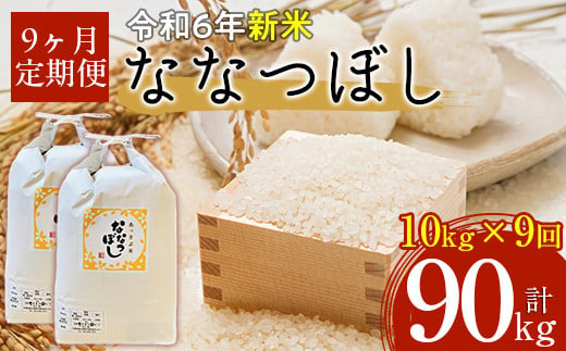 【令和6年産 新米】北海道厚沢部産ななつぼし90kg（10kg×9ヶ月連続お届け） 【 ふるさと納税 人気 おすすめ ランキング 米 ご飯 ごはん 白米 ななつぼし 精米 つや 粘り  北海道 厚沢部 送料無料 】 ASG024 680656 - 北海道厚沢部町