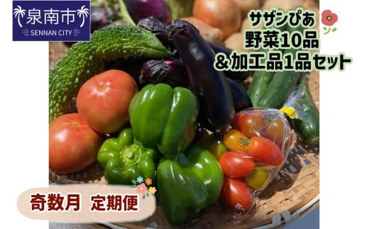 サザンぴあ 野菜10品＆加工品1品セット 奇数月定期便【015A-003】 1564728 - 大阪府泉南市