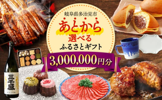 【あとから選べる】 岐阜県多治見市ふるさとギフト 300万円分  飛騨牛 日本酒 スイーツ 美濃焼 あとから ギフト [TDA041]