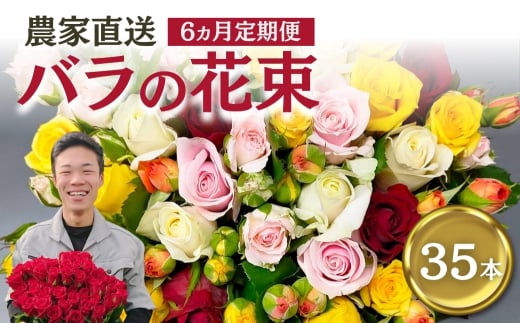 バラ 花束 35本 定期便 6カ月コース