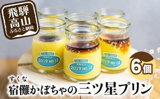 【通常配送】宿儺カボチャの三ツ星プリン 6個セット | 宿儺カボチャ プリン かぼちゃプリン 三ツ星 お菓子 おやつ 手土産 ギフト プレゼント 発送時期が選べる 飛騨高山 GV002VC13 1554869 - 岐阜県高山市