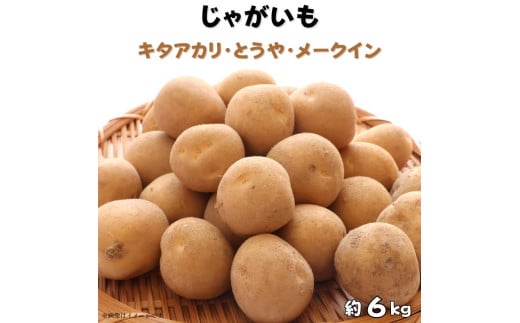 じゃがいも３種食べ比べ（キタアカリ・とうや・メークイン）計約6kg ／ じゃがいも ジャガイモ 馬鈴薯 詰合せ 千葉県 598341 - 千葉県匝瑳市