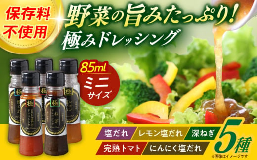 長崎の「極み」ドレッシングミニ 85ml×5本 元祖定番セット / ドレッシング 調味料 サラダ / 大村市 / おおむら夢ファームシュシュ [ACAA386]